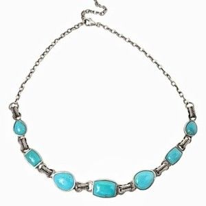Barse Sterling Silver Turquoise 20" Necklace Signed